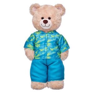 Build-A-Bear Blue and Green Snowsuit NWOT